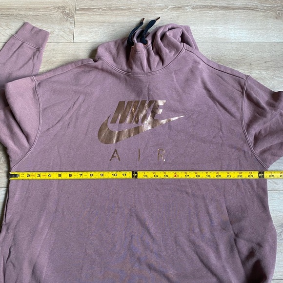 Nike NSW Air hoodie oversized long tunic Nike sweater dress Smokey mauve - Picture 7 of 8